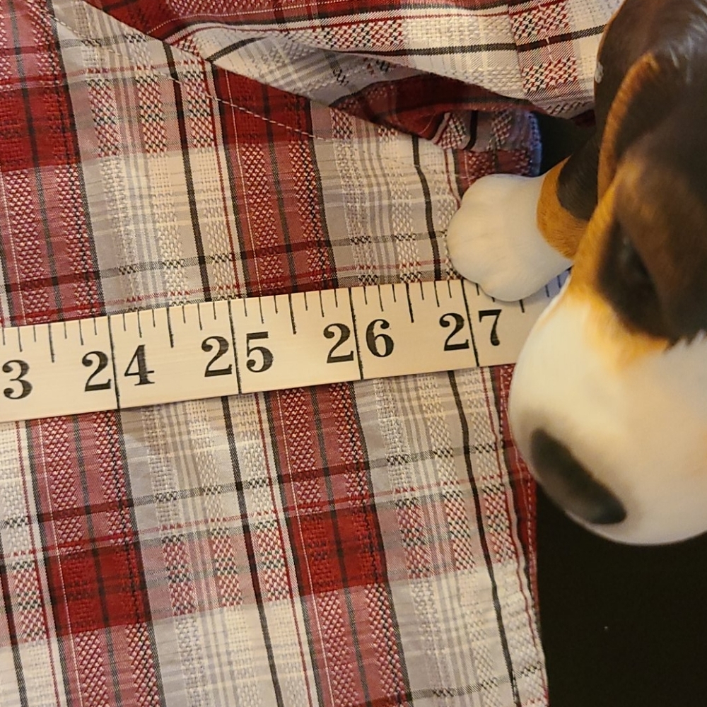 Apt. 9 Plade red&white button up shirt XXL - Picture 7 of 9